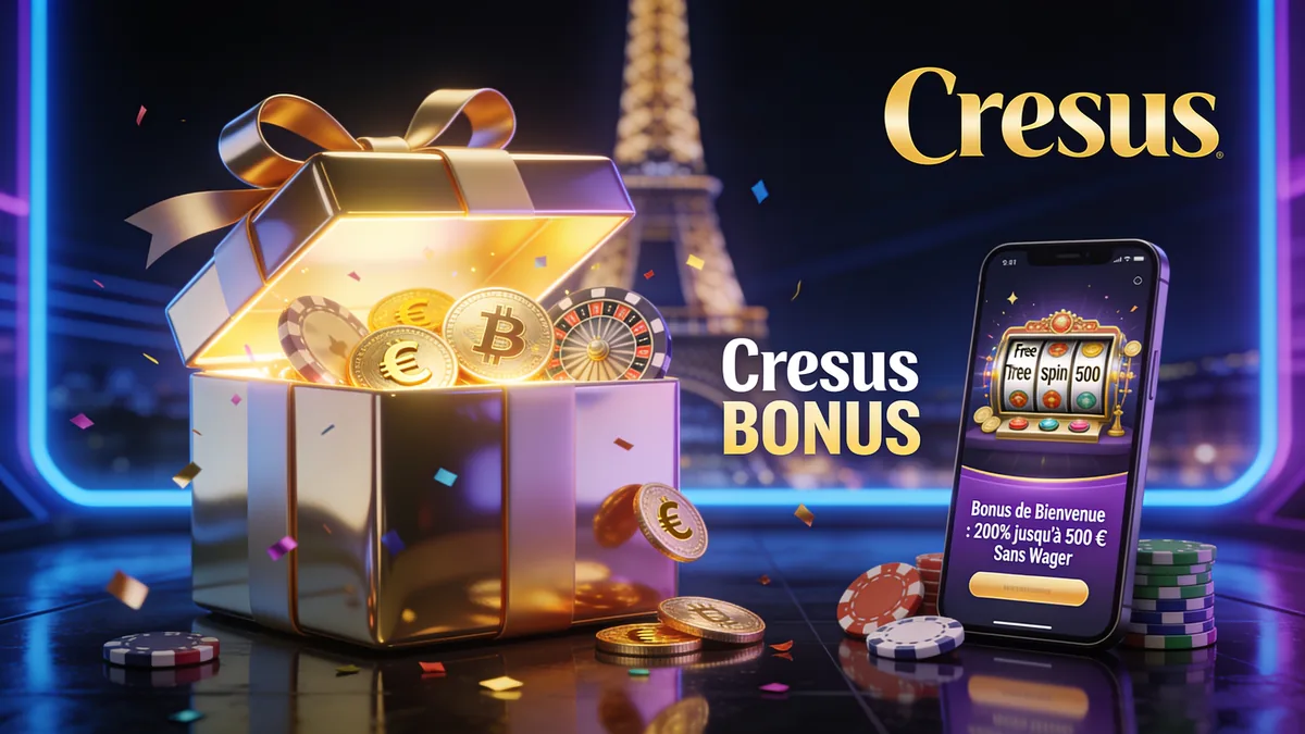 Bonus de Bienvenue : 200% jusqu'à 500 € Sans Wager — cresus casino en France